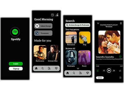 SpotifyApp_Redesign app design ux