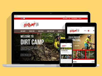 Dirtcamp Website Design bike camp camp dirt camp ecommerce montreal mountain biking wordpress