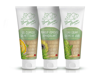 Green Beaver Sensitive Skin Tubes canadian face care green illustration organic soap