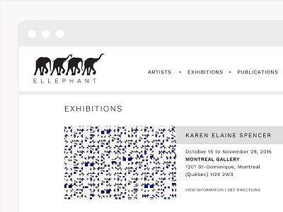 ELLEPHANT website art gallery artists elephant exhibition minimal montreal