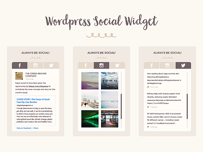 Wordpress Social Widget for Green Beaver's Blog