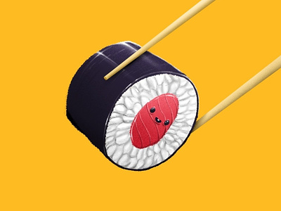 Sushi Roll by Marv Castillo cute cute art design food illustration ink sushi sushi roll vector