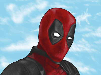 Deadpool Illustration deadpool detail illustration marvel portrait