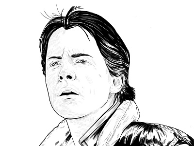 Inktober Chicken Marty Mcfly back to the future illustration ink inktober inktober 2018 marty mcfly