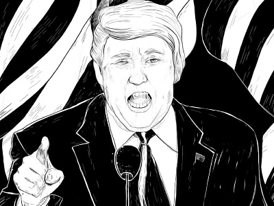 Inktober Poisonous Donald Trump donald trump editorial illustration ink drawing ink illustration inktober inktober 2018