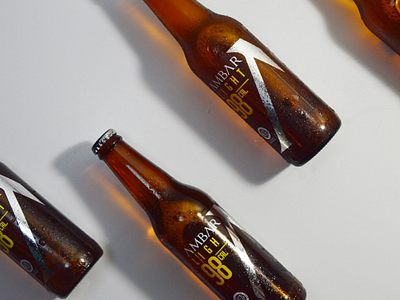 Ambar Light 98 beer bottle branding