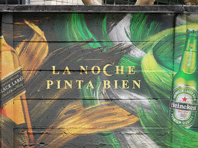 Mural for Johnnie Walker and Heineken illustration johnnie walker mural painting urban