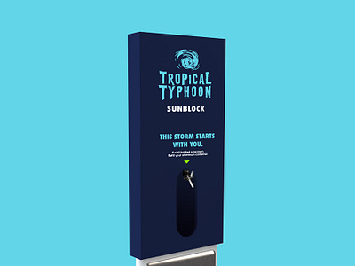 Sunscreen Dispenser Render for Young Lions - Tropical Typhoon 3d branding logo mockup