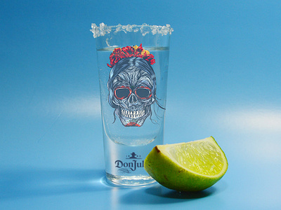 Don Julio - Glasses catrina dia de los muertos glass illustration product skull tequila