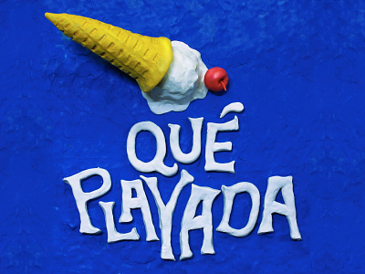 Moldable Culture: Qué Playada clay costa rica culture ice cream illustration lettering type
