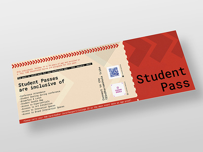 Student Pass branding design pass tedx transform