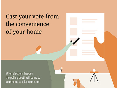 Voting in U.S. design home illustration outreach voter votercircle voting yourvotecounts