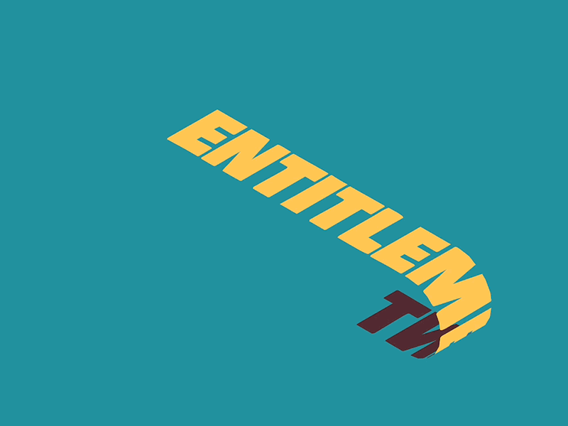 Entitlement on loop 3d 3d art c4d experiment loop type experiment type exploration typography vector