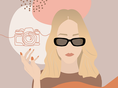 Photographer boho girlwithoutaface graphic design illustration logo photographer