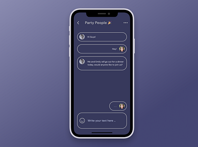 Daily UI - Direct Messaging 13 chat dailyui dailyui013 dailyuichallenge direct messaging pastel purple ui ux