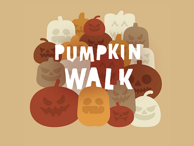 Pumpkin Walk 2022 cute design drawing fall illustration pumpkin