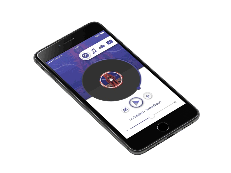 UI/UX Case study app button design flat ios music ui ux vynil