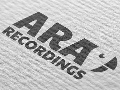 Ara Recordings bird black branding design flat icon logo