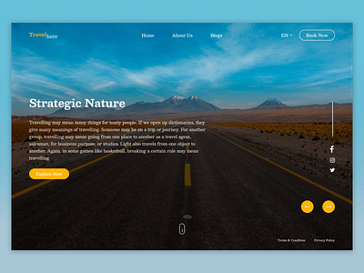 Travel Landing Page UI design