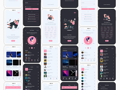 Music App UI Design 3d animation app branding design graphic design illustration logo typography ui ux vector