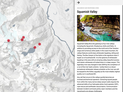 Search & Rescue Operations Map app cartography map mapbox ui ux