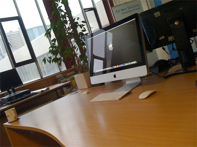 Stanton's day-job desktop apple desktop imac workspace