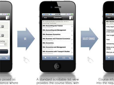 Storyboarding the UI coursefinder iphone mobile storyboard ui