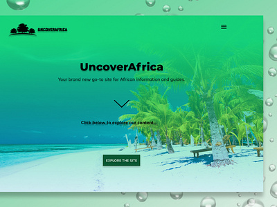 Uncover Africa - The case study branding design desktop figma graphic design illustration logo photoshop responsive ui ux vector web design website