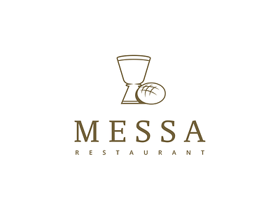 MESSA Restaurant branding bread bucharest glass goblet liturgy logo restaurant symbol wine