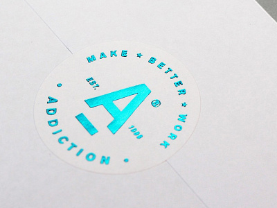 Addiction Stamp Foil Logo