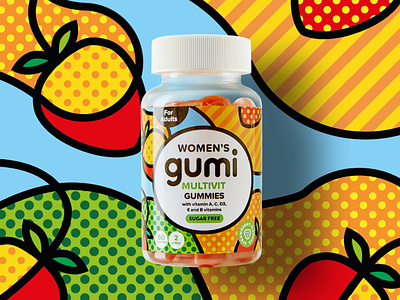 Gumi Vitamins branding design graphic design logo packaging pattern vector vitamins