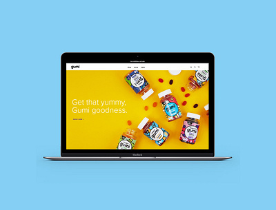 Gumi Vitamins Website branding design graphic design home page logo packaging website wellness