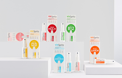 VitSpritz branding design graphic design logo packaging supplements vitamins