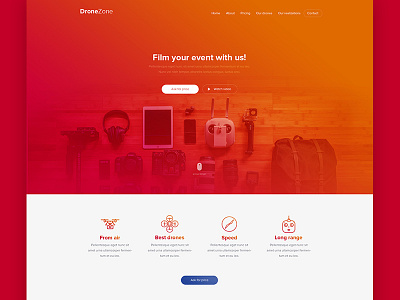 Dronezone header - free PSD