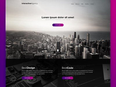 Interactive agency PSD template