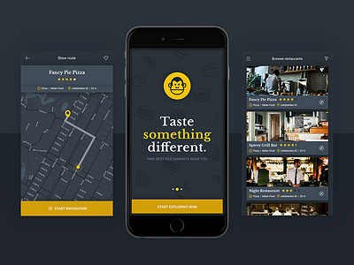 Foodmonkey Dribbble app download food free map mobile psd restaurants ui ux