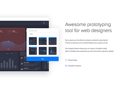 Prototyping section - symu.co symu ui ux web webdesign