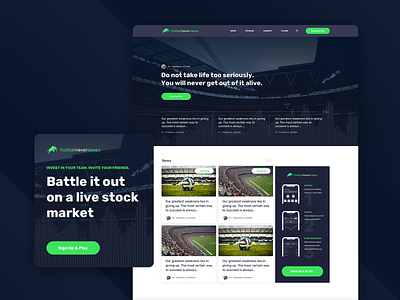 Football Never Sleeps design football ui ux web webdesign