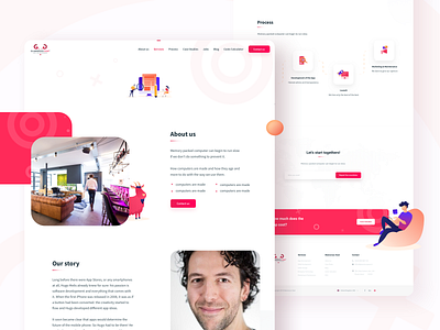 Glamorous 🐐Goat - subpages! design illustration logo ui ux web webdesign