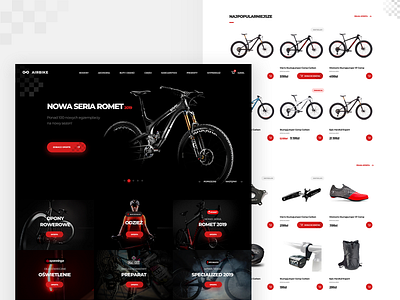 Airbike 🚴‍♀️ shop redesign ui ux web webdesign