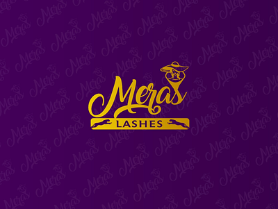 Meras Lashes Logo 3d branding design graphic design illustration logo motion graphics ui ux vector