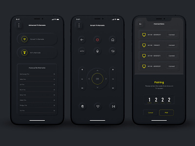 Smart Tv Remote App UI Design