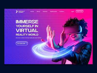 Metaverse Landing Page Header adobe xd crypto cryptocurrency design figma header landing page landing page design market place metaverse nft nft landing page nft market place technology ui ui design ux design webdesign webpage website