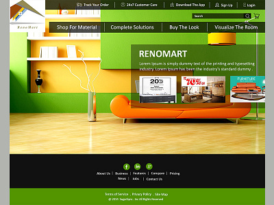 Renomart Website design color design desktop experience interface logo mobile type ui user ux website