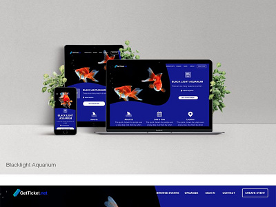 Blacklight aqurium presentation app application art design interface mobile ui ux visual website