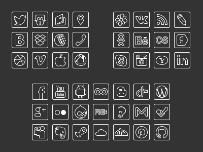 Free social line svg icon