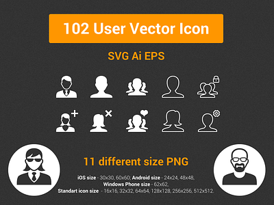 User Icon Vector account avatar boy eps flat girl glyph heisenberg icon person svg user