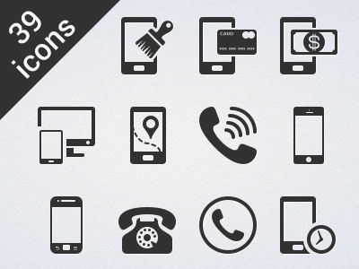 39 Phone Glyph Vector Icon