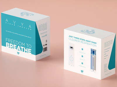 Avya Inhaler External Packaging concept illustration industrial design packaging packagingdesign product design rendering