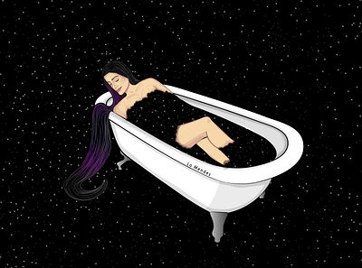 Illustration: woman in the bathtub bathtub design illustration illustrator vector woman